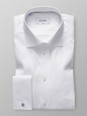 Eton Classic fit skjorte m/ dobbelt manchet