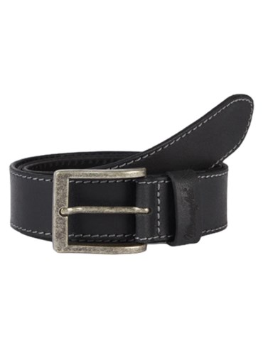Wrangler Basic Stitched Belt Black