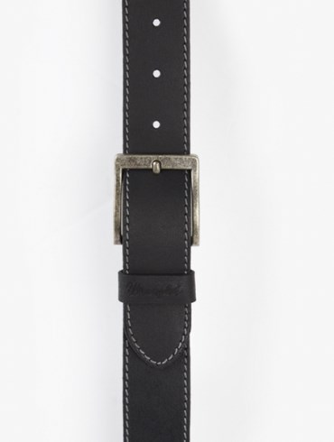 Wrangler Basic Stitched Belt Black
